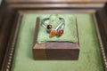 Silver Ring with Three Amber Stones