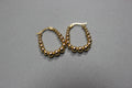 U-Shaped Gold Beaded Hoop Earrings – The Nook
