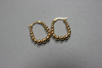 U-Shaped Gold Beaded Hoop Earrings – The Nook