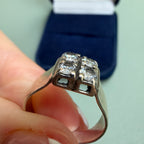 Vintage Sterling Silver Quad Signet Ring