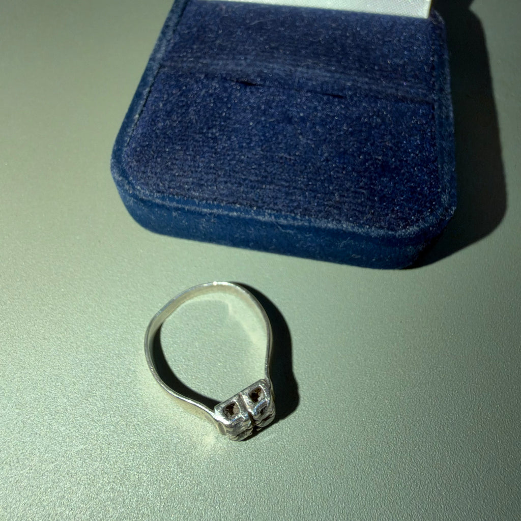 Vintage Sterling Silver Quad Signet Ring
