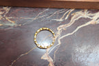 Adjustable Gold Link Ring with Crystals