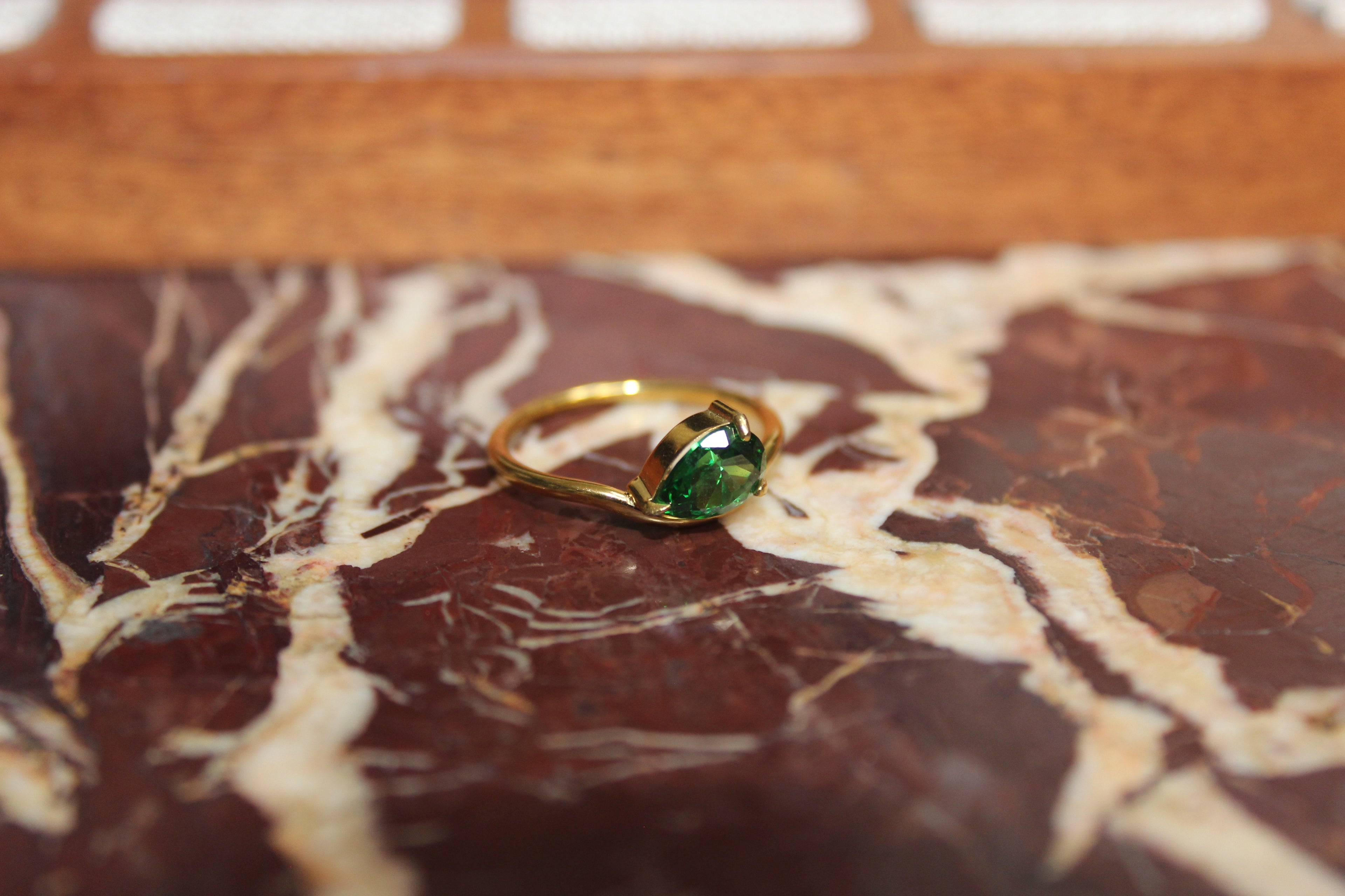 The Teardrop Ring | Green