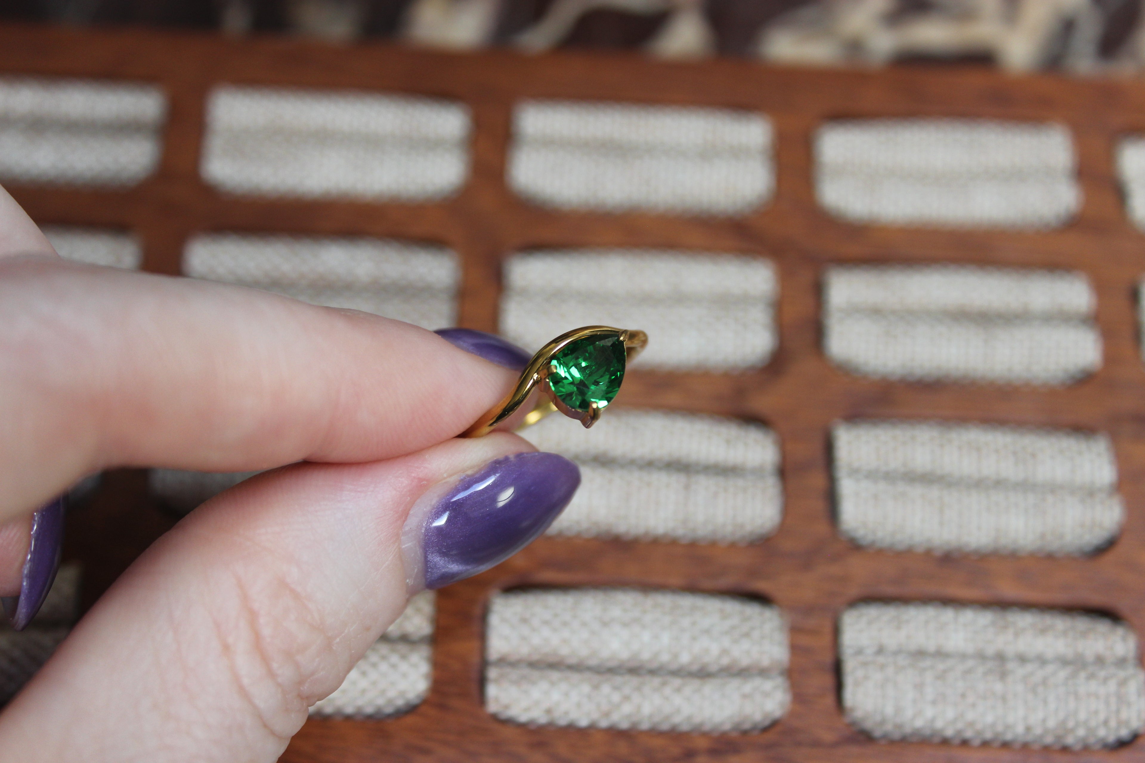 The Teardrop Ring | Green