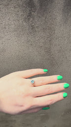 9ct Yellow Gold Heart Cluster Ring with Swiss Topaz & Clear Stones | 375 Hallmark