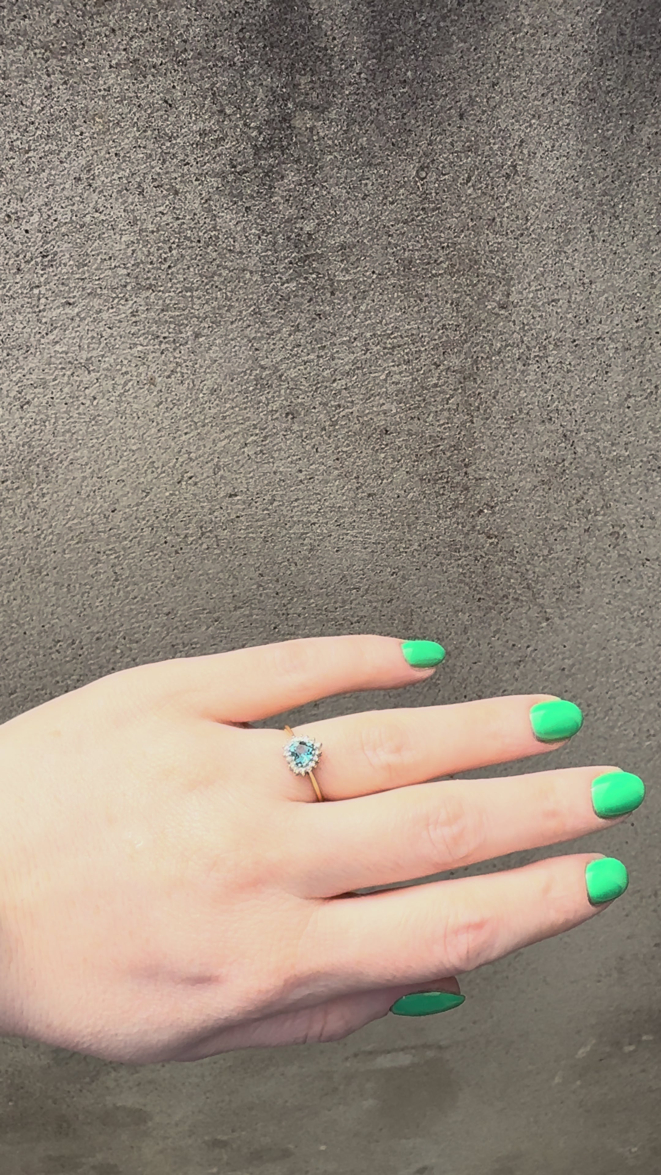 9ct Yellow Gold Heart Cluster Ring with Swiss Topaz & Clear Stones | 375 Hallmark