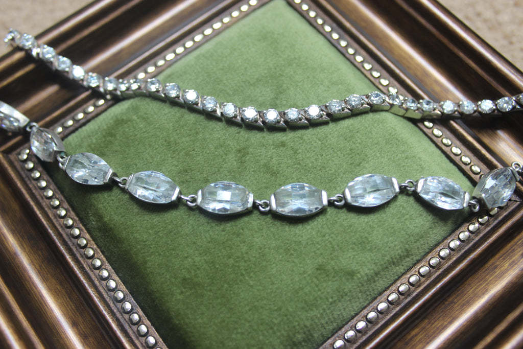 Vintage Sterling Silver Tennis Bracelet (styled) – The Nook