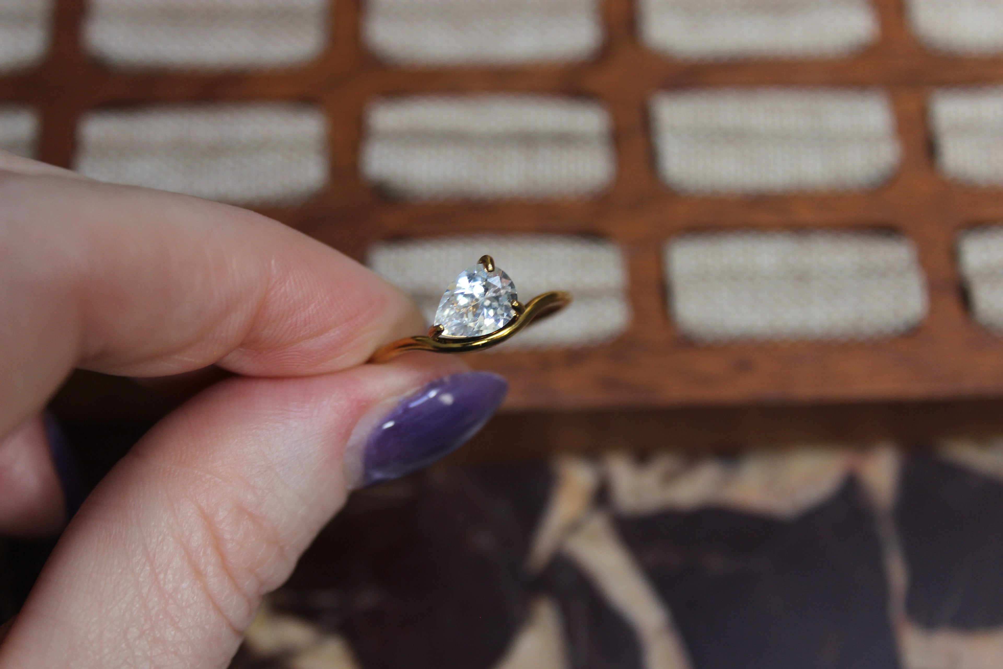 The Teardrop Ring | White